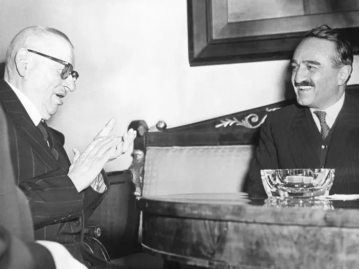 Framed Print : Finnish President Juho Paasikivi and Anastas Mikoyan Framed Print : Finnish President Juho Paasikivi and Anastas Mikoyan