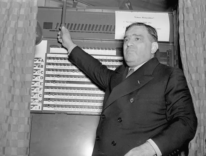Framed Print : Fiorello H. Laguardia Voting in Election Framed Print : Fiorello H. Laguardia Voting in Election