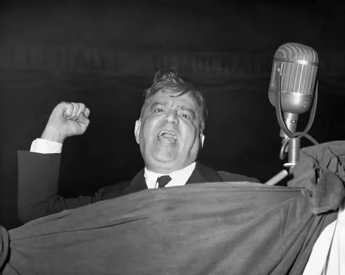 Framed Print : Fiorello La Guardia Speaking at Rally Framed Print : Fiorello La Guardia Speaking at Rally
