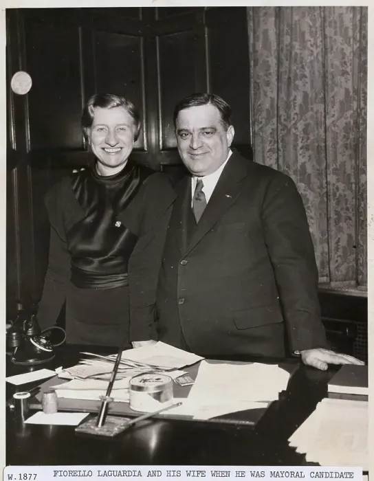 Framed Print : Fiorello La Guardia and Wife Smiling Framed Print : Fiorello La Guardia and Wife Smiling