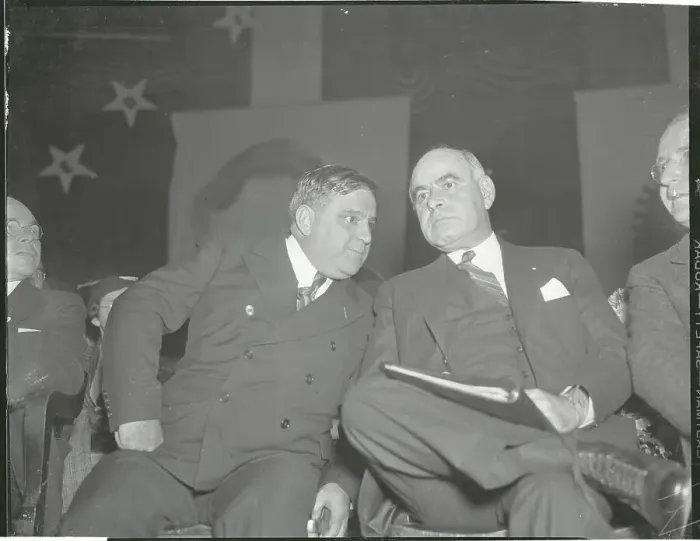 Framed Print : Fiorello LaGuardia Conversing with Mayor Framed Print : Fiorello LaGuardia Conversing with Mayor