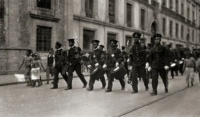 Framed Print : Fire Department in Police Parade Framed Print : Fire Department in Police Parade