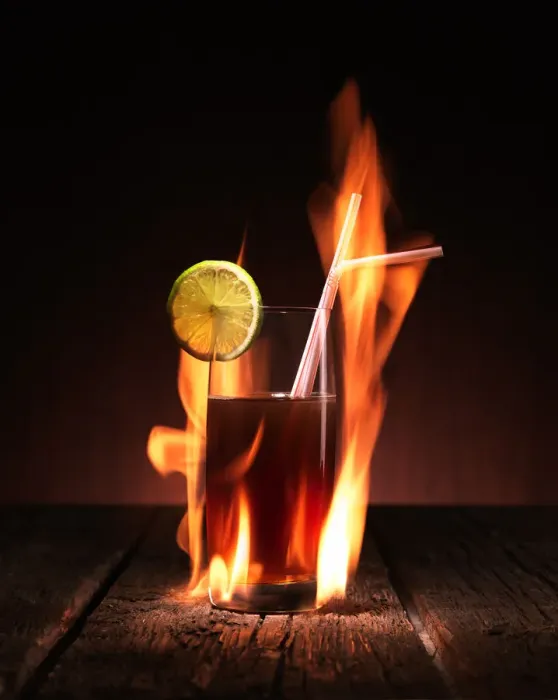 Framed Print : Fire Drinks Framed Print : Fire Drinks