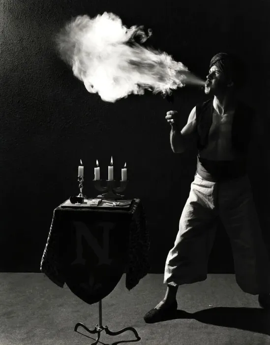 Framed Print : Fire Eater Breathing Flames Framed Print : Fire Eater Breathing Flames