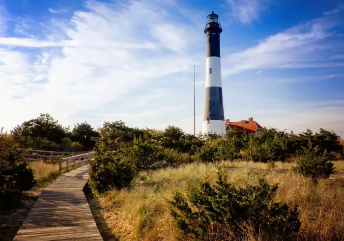 Framed Print : Fire Island Lighthouse from the Bay Framed Print : Fire Island Lighthouse from the Bay