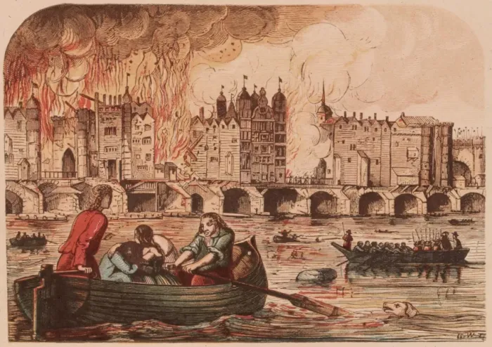 Framed Print : Fire Of London Framed Print : Fire Of London