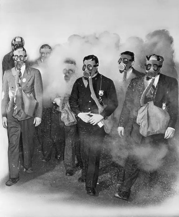 Framed Print : Fire and Police Forces Training for Air Raids Framed Print : Fire and Police Forces Training for Air Raids