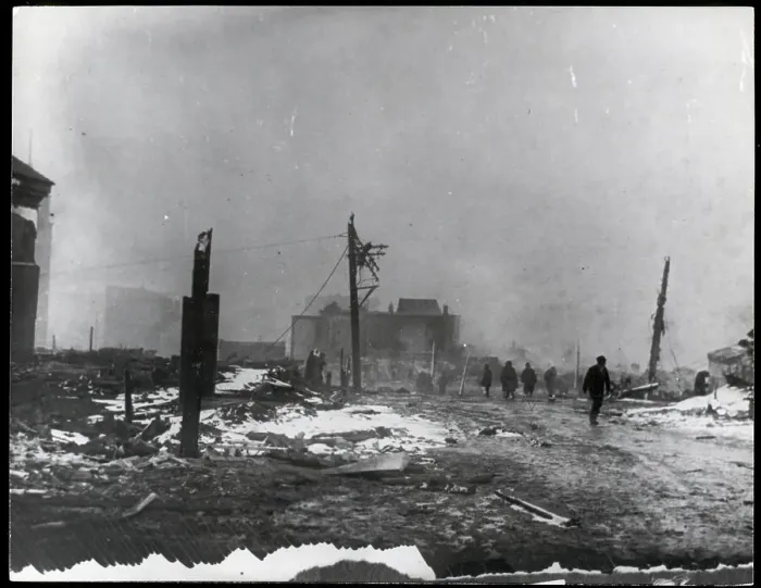 Framed Print : Fire Ruins; Buildings Turned Into Rubble Framed Print : Fire Ruins; Buildings Turned Into Rubble