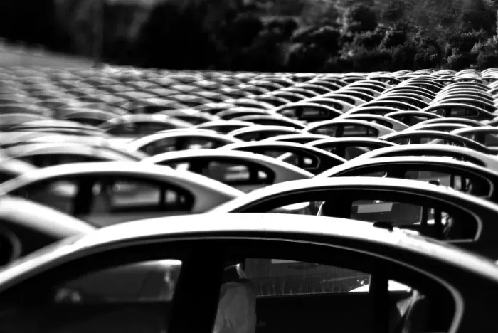 Framed Print : Fire Sale. Rooftops of cars in a parking lot Framed Print : Fire Sale. Rooftops of cars in a parking lot