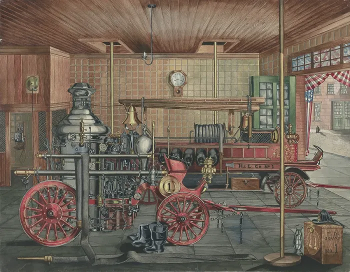 Framed Print : Fire Station Framed Print : Fire Station