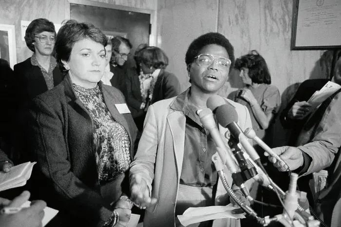 Framed Print : Fired Civil Rights Commission Members at Press Conference Framed Print : Fired Civil Rights Commission Members at Press Conference