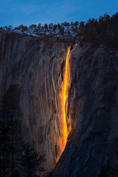Firefall. The famous Firefalls originated from the sunlight shined over