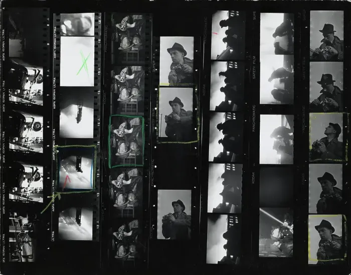 Framed Print : Firefighting During The Blitz (Contact Sheet Annotation Marks Color Version) Framed Print : Firefighting During The Blitz (Contact Sheet Annotation Marks Color Version)