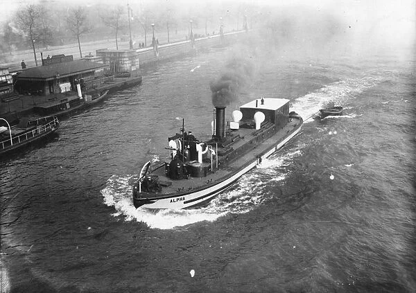 Firefloat. 10th March 1911: The steam boat Alpha