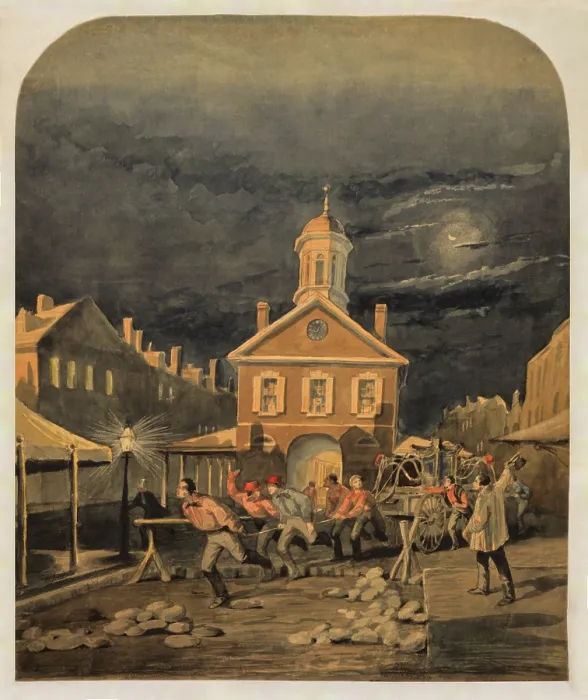 Framed Print : Firehouse scene Framed Print : Firehouse scene