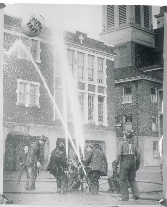 Framed Print : Firemen Playing Game