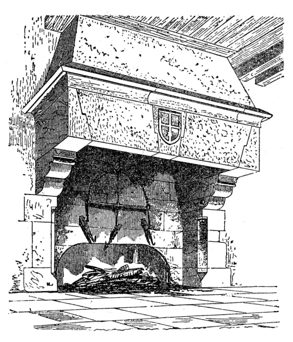 Framed Print : Fireplace from XIII century Framed Print : Fireplace from XIII century