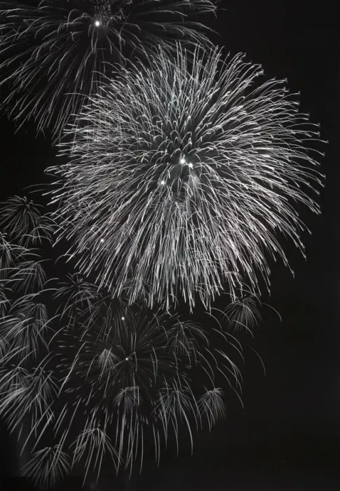 Framed Print : Fireworks exploding in sky at night Framed Print : Fireworks exploding in sky at night