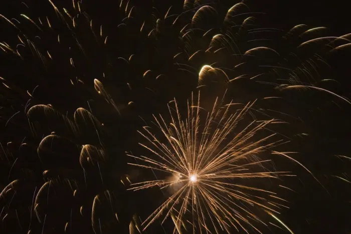 Framed Print : Fireworks, Laval, Quebec, Canada