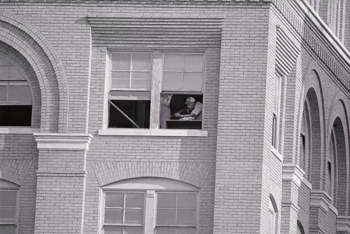 Framed Print : Firing From the School Depository Framed Print : Firing From the School Depository