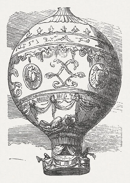 First ballon flight, Jean-FranAzois PilAtre de Rozier (1783), published 1877