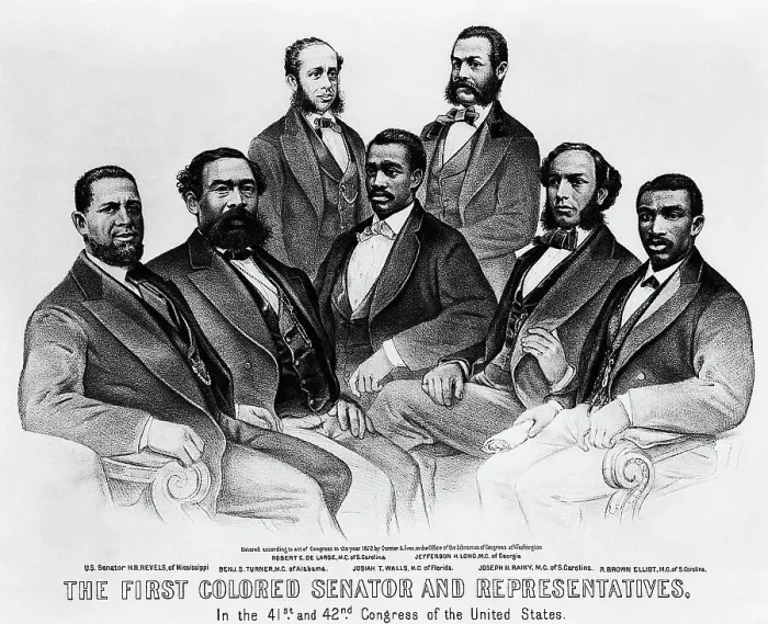 Framed Print : First Black Senator & Representatives Framed Print : First Black Senator & Representatives