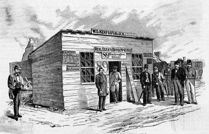 Framed Print : First Building Built After Great Fire Framed Print : First Building Built After Great Fire