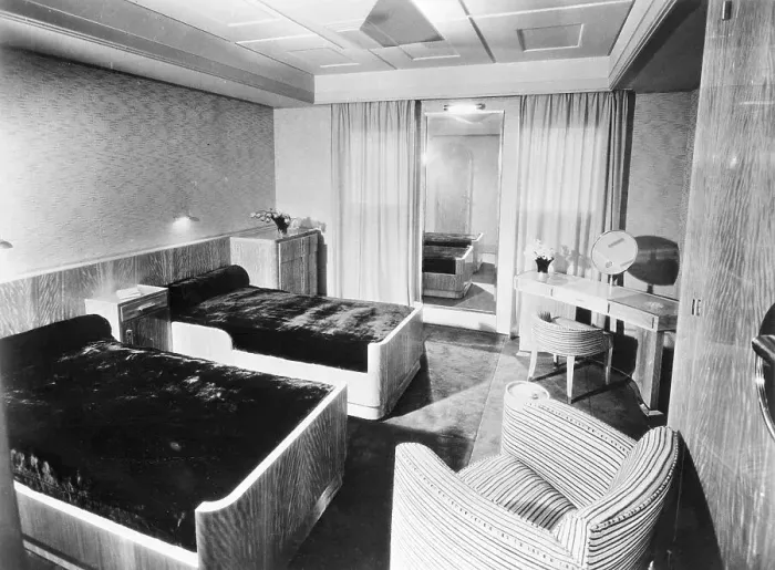 Framed Print : First Class Stateroom on Ocean Liner Framed Print : First Class Stateroom on Ocean Liner