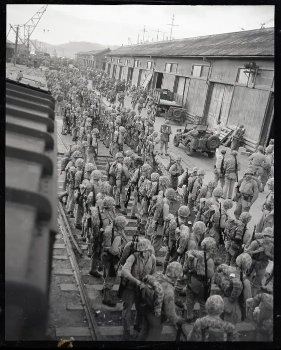 Framed Print : First Division Marines Ready For Battle Framed Print : First Division Marines Ready For Battle