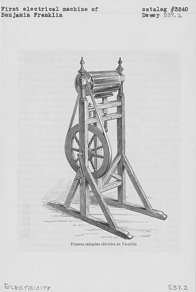 First Electrical Machine Of Benjamin Franklin