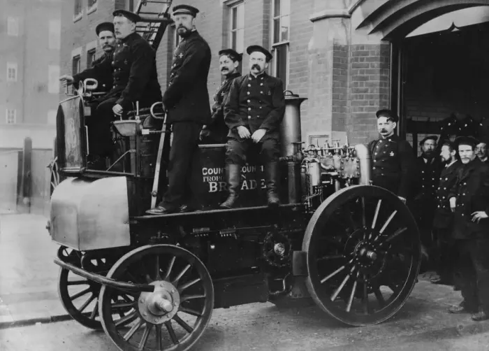 Framed Print : First Fire Engine Framed Print : First Fire Engine
