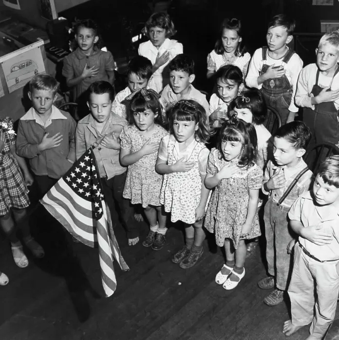 Framed Print : First Graders Reciting Pledge of Allegiance Framed Print : First Graders Reciting Pledge of Allegiance