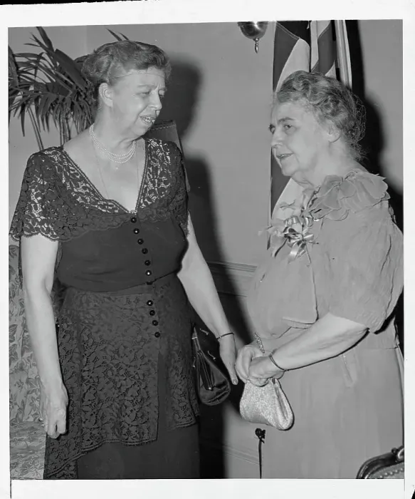 Framed Print : Former First Ladies Eleanor Roosevelt and Edith Wilson Framed Print : Former First Ladies Eleanor Roosevelt and Edith Wilson