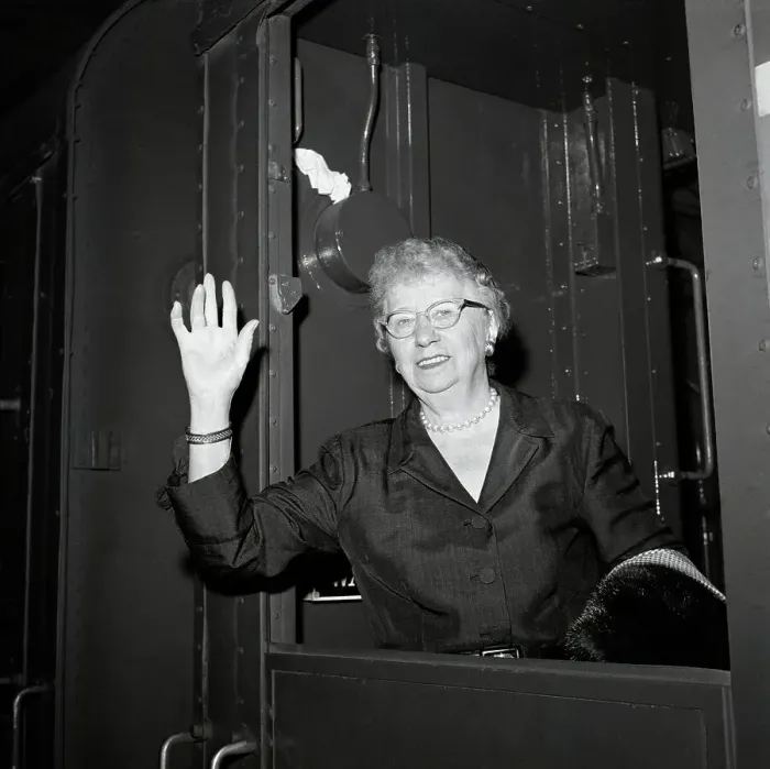 Framed Print : First Lady Bess Truman Waving Framed Print : First Lady Bess Truman Waving