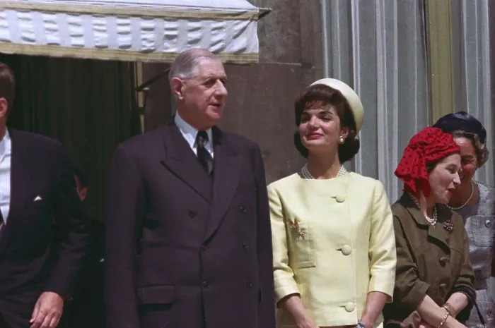 Framed Print : First Lady Visiting Charles De Gaulle Framed Print : First Lady Visiting Charles De Gaulle