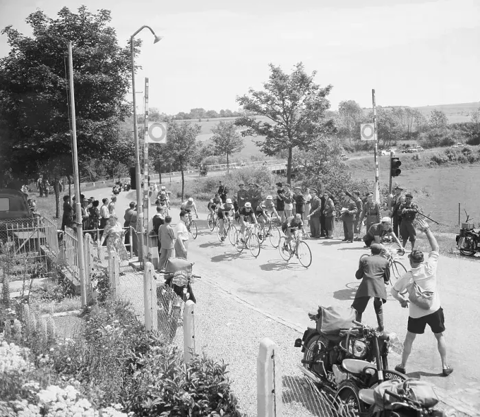 Framed Print : First Lap of the 1956 Tour de France Framed Print : First Lap of the 1956 Tour de France