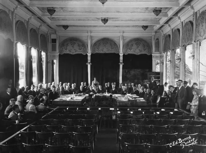 Framed Print : First League of Nations Meeting