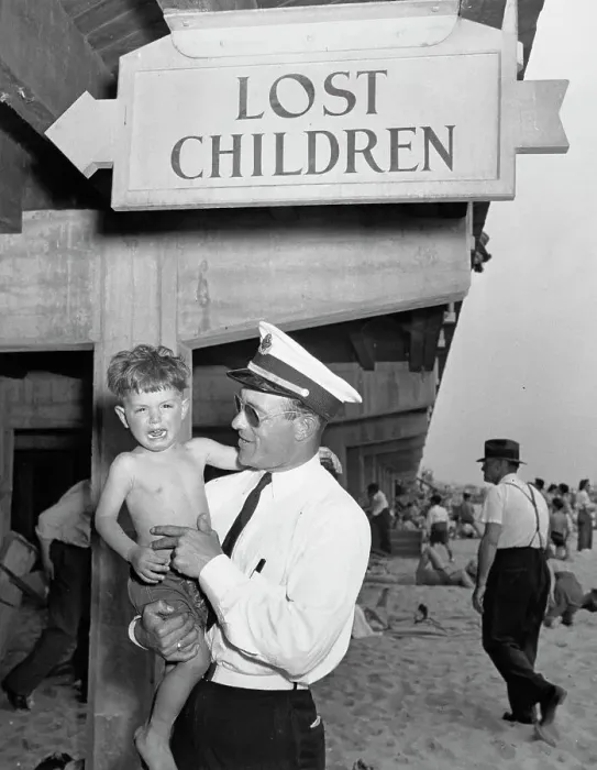 Framed Print : The first lost child of the season at Coney Island Framed Print : The first lost child of the season at Coney Island