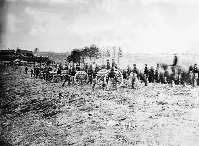 Framed Print : First Photo Of Union Army In Combat Framed Print : First Photo Of Union Army In Combat