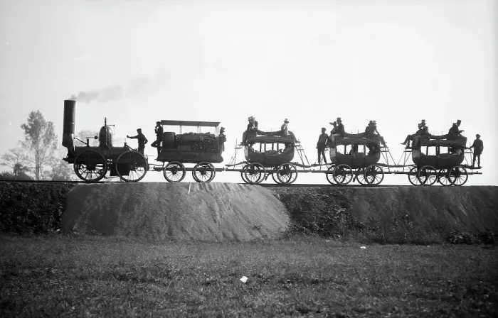 Framed Print : First Railway Train Run In Ny:'Dewitt Cl Framed Print : First Railway Train Run In Ny:'Dewitt Cl