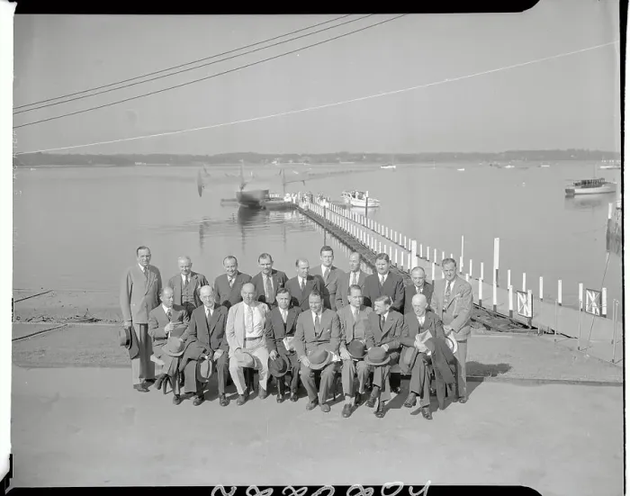 Framed Print : First Regular Airmail Flight by Seaplane