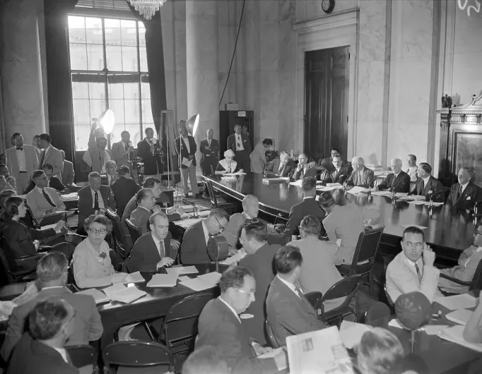 Framed Print : First Session of the Senate Censure Committee Framed Print : First Session of the Senate Censure Committee