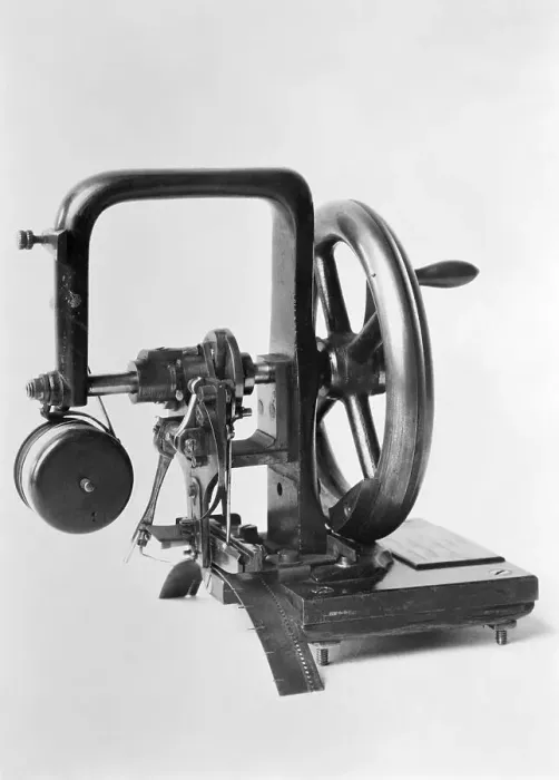 Framed Print : First Sewing Machine Developed by Elias Howe Framed Print : First Sewing Machine Developed by Elias Howe