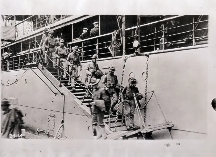 Framed Print : First Us Soldiers Disembark In France Framed Print : First Us Soldiers Disembark In France