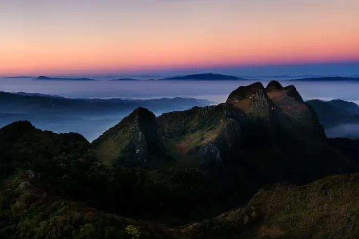 Framed Print : First touch the peak of Doi Luang Chiang Daw Framed Print : First touch the peak of Doi Luang Chiang Daw
