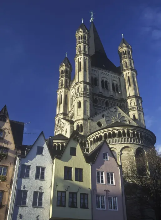 Framed Print : Fischmarkt square and Gross St. Martin church, old town, Cologne, North Rhine-Westphalia, Germany, Europe Framed Print : Fischmarkt square and Gross St. Martin church, old town, Cologne, North Rhine-Westphalia, Germany, Europe