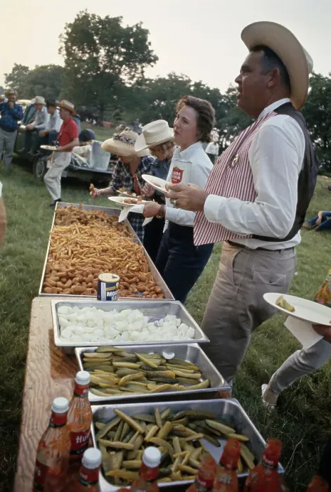 Framed Print : Fish Fry For Cattle Drivers
