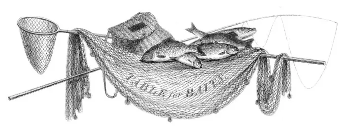 Framed Print : Fish net hooks engraving 1812 Framed Print : Fish net hooks engraving 1812