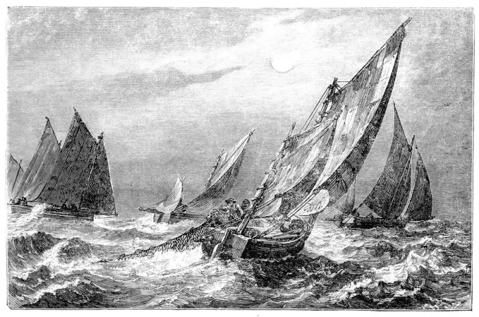 Framed Print : Fisherman on open sea