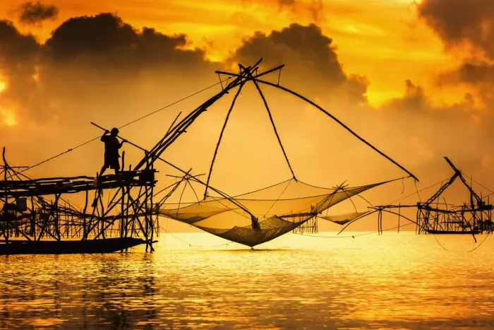 Framed Print : Fisherman Prakpra thailand Framed Print : Fisherman Prakpra thailand